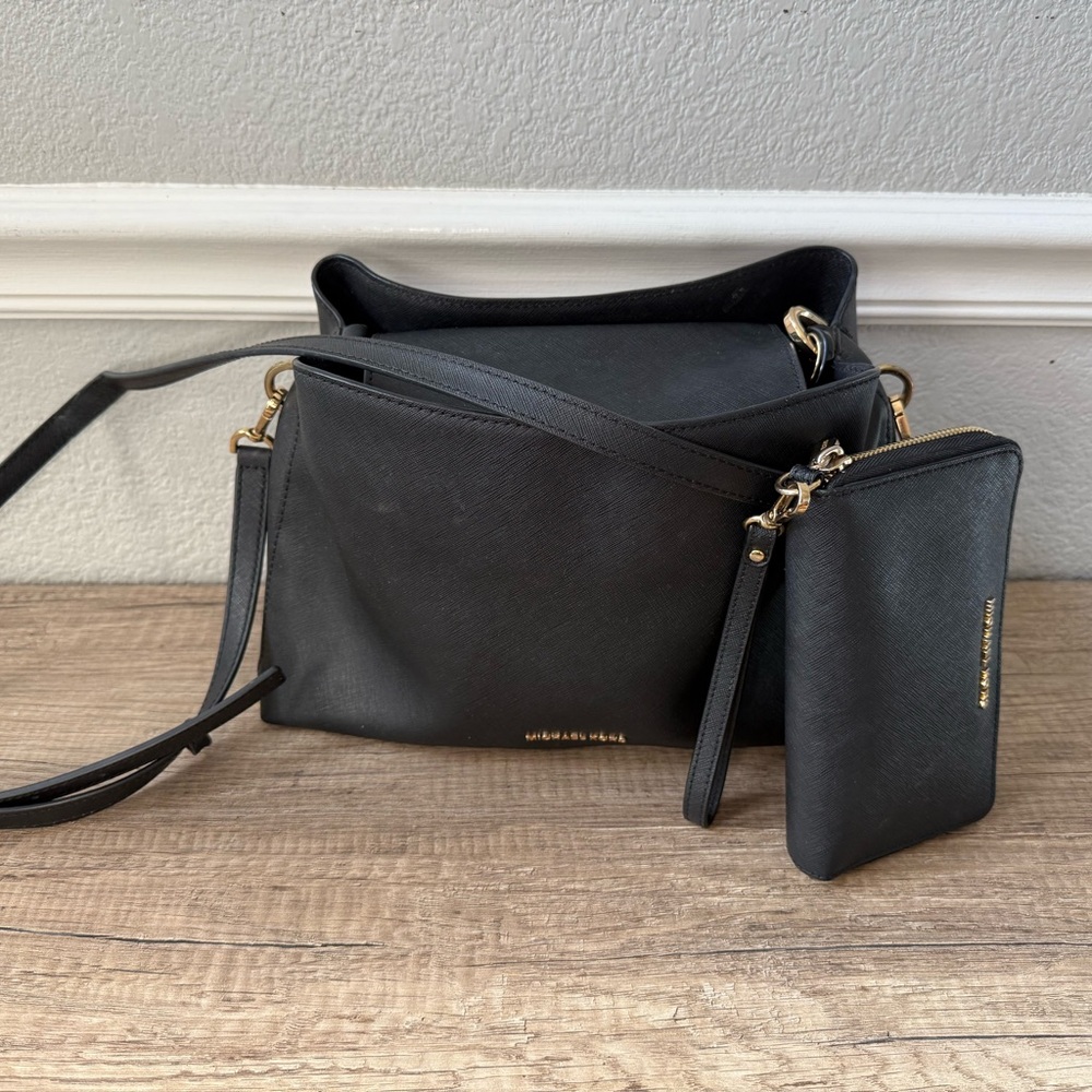 Michael Kors Black Shoulder Bag with Wallet